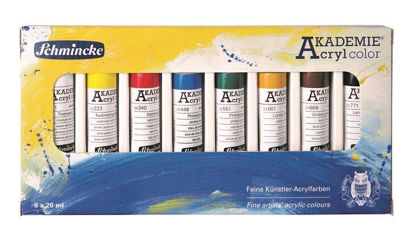 Picture of AKADEMIE® Acryl cardboard set 8 x 20ml