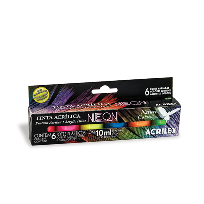 Picture of Acrylic Paint Neon Acrilex, 6 pcs