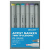 Picture of Sinoart Alcohol Based Artist Markers set with dual tip, basic colors